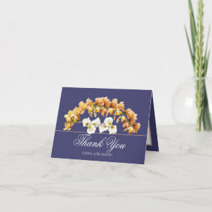 Elegant Orchid & Lily Botanical Pretty Thank You Card