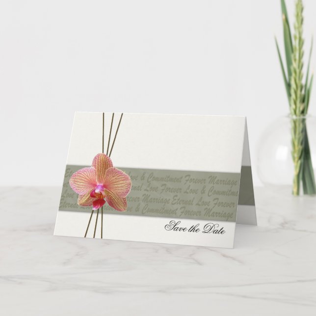 Elegant Orchid Save the Date -custom order Announcement (Front)