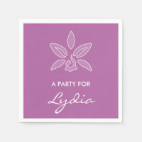 Elegant Orchid Simple Bold Purple Flower With Name