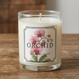 Elegant Orchid Soy Wax Candle Business Label