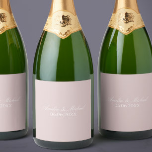 Elegant Orchid  Sparkling Wine Label