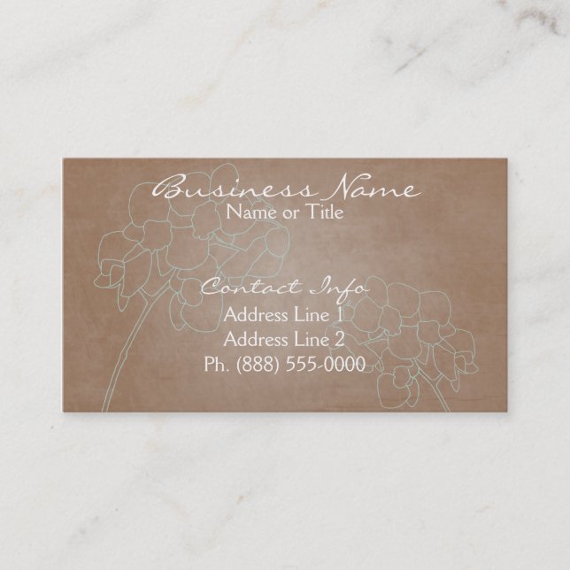 Elegant Orchids Business Cards (Front)