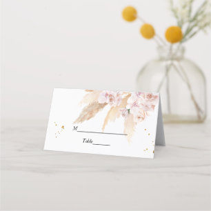 Elegant Orchids & Pampas Beauty Frame Place Card