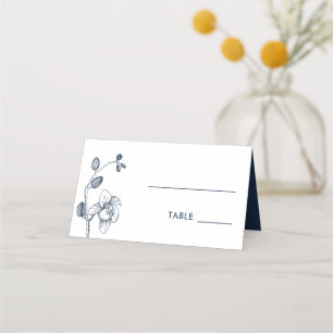 Elegant orchids simple romantic wedding floral place card