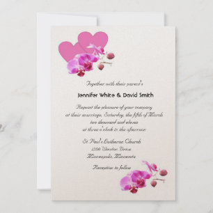 Elegant Orchids Wedding Invitation