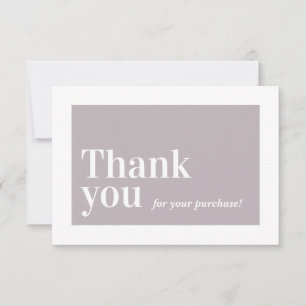 ELEGANT ORDER INSERT business thank you mushroom Card