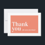 ELEGANT ORDER INSERT business thank you orange Card<br><div class="desc">by kat massard >>> WWW.SIMPLYSWEETPAPERIE.COM<<< Send and extra special THANK YOU message with style and pizzazz for your customers. Add your logo on the back and even had write a personal note - great, professional customer service that will keep them coming back! TIPS 1. To resize / reposition images hit...</div>