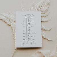 Elegant Order Of Events Wedding Timeline Icons 