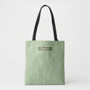 Elegant Organic Green Shape Art for Gifts Tote Bag