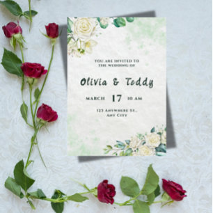 Elegant Organic Modern Wedding Invitation