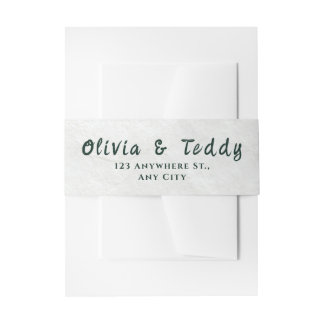 Elegant Organic Modern Wedding Invitation Belly Band