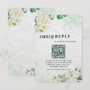 Elegant Organic Modern Wedding RSVP Card