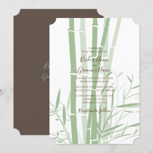 Elegant Oriental Bamboo Wedding Invitations