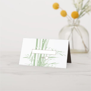 Elegant Oriental Bamboo Wedding Place Cards