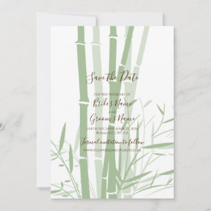 Elegant Oriental Bamboo Wedding Save The Date