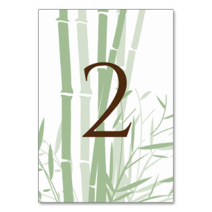Elegant Oriental Bamboo Wedding Table Number
