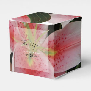 Elegant Oriental Lilies Wedding Favour Box