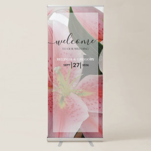 Elegant Oriental Lilies Wedding Welcome Sign