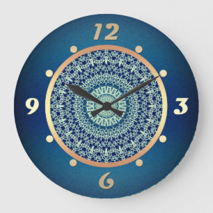 Elegant, Oriental pattern, modern Large Clock