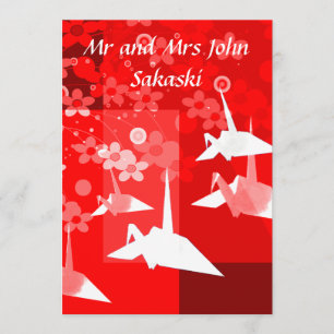 Elegant Origami Wedding Party Invitation