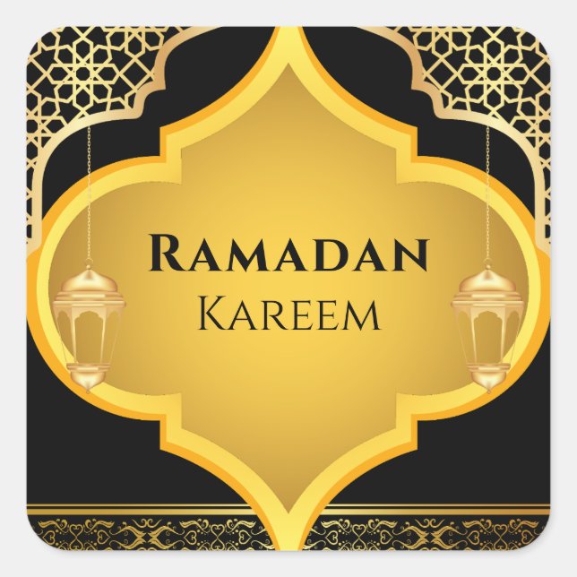 Elegant Ornament Islamic Ramadan Kareem Stickers (Front)