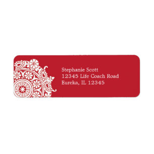Elegant Ornament White/Red Label