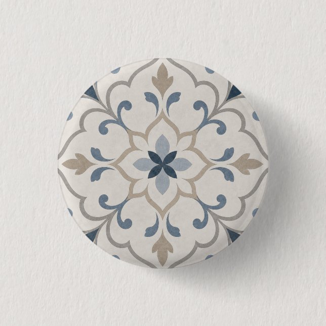 Elegant Ornamental  3 Cm Round Badge (Front)