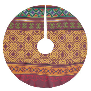 Elegant Ornamental Africa: Indian Ethnic Pattern Brushed Polyester Tree Skirt