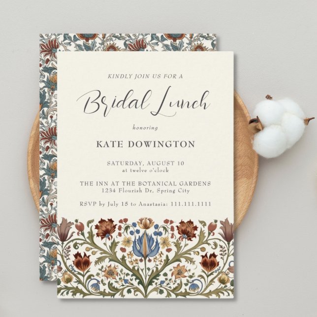 Elegant Ornamental Floral Bridal Shower Invitation (Creator Uploaded)