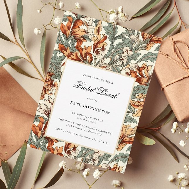 Elegant Ornamental Floral Bridal Shower Invitation (Creator Uploaded)