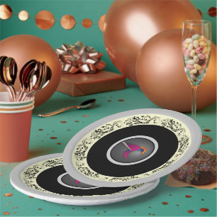 Elegant Ornamental Hummingbird Party Paper Plate