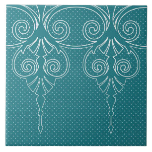Elegant, ornamental, polka dots, lines, swirls tile