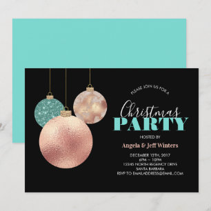 Elegant Ornaments Christmas Party 2 Invitation