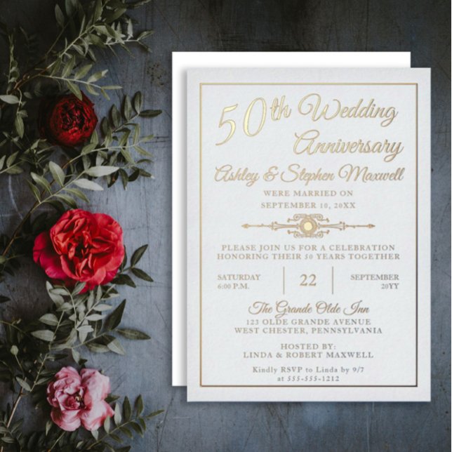 Elegant Ornate 50th Wedding Anniversary Party  Foi (Creator Uploaded)