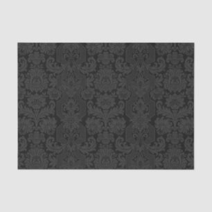Elegant Ornate Black Victorian Damask  Tissue Paper