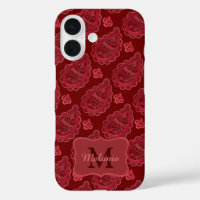 Elegant Ornate Burgundy Paisley Pattern