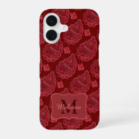 Elegant Ornate Burgundy Paisley Pattern