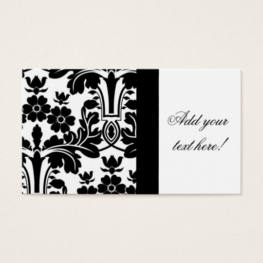 Elegant Ornate Damask Pattern Business Card