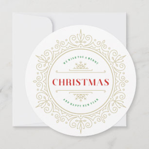 Elegant Ornate Frame Holiday Greeting Card