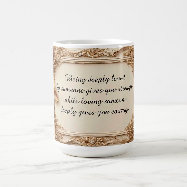 Elegant Ornate Gold Frame Coffee Mug (Center)