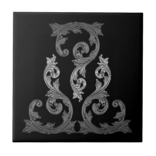 elegant Ornate Goth Design Tile
