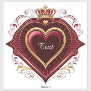 Elegant Ornate Heart Frame With Crown
