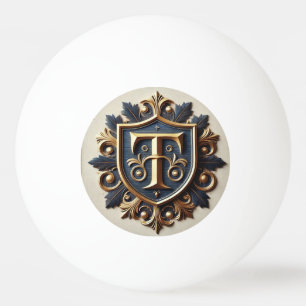 Elegant Ornate Heraldic Shield Ping Pong Ball