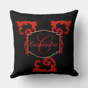 Elegant, Ornate Personalised Vintage Goth  Cushion