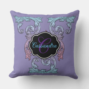 Elegant, Ornate Personalised Vintage Victorian Cushion