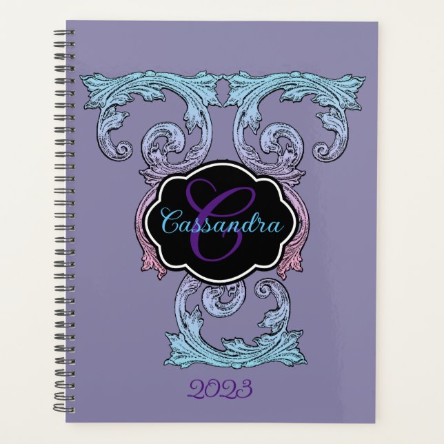 Elegant, Ornate Personalised Vintage Victorian  Planner (Front)