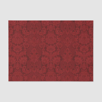 Elegant Ornate Red Victorian Damask Tissue Paper