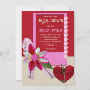 Elegant Ornate Valentine Romantic Bridal Shower Invitation