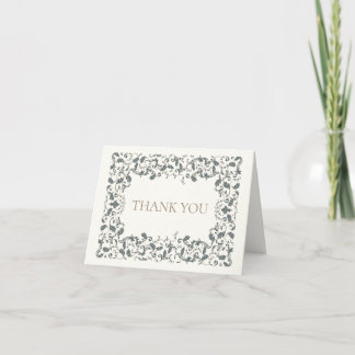 Elegant Ornate Wedding Thank You Card