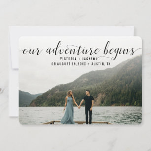 Elegant Our Adventure begins Save the Date Photo